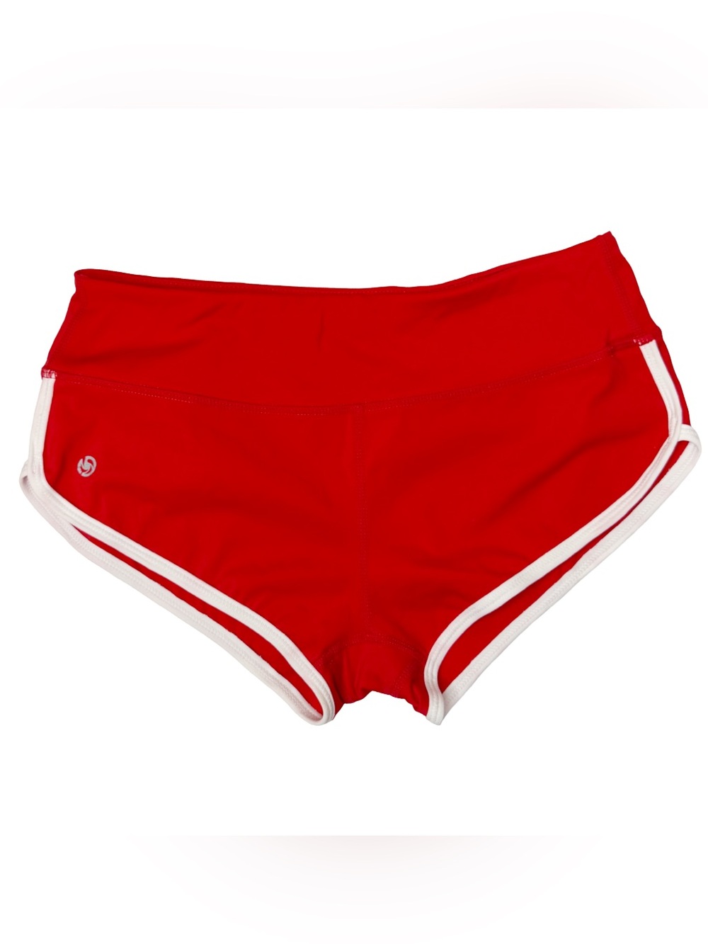 Bubblelime Red Retro Vintage Women's Athletic Booty Shorts Size Small